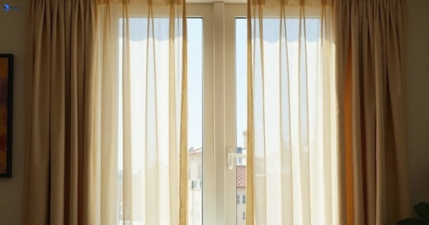 Dull dusty drapes in belrose-nsw before professional cleaning